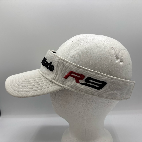 TaylorMade Golf Tmax Gear R9 Burner Unisex White/Black Adjustable Visor OSFM - Picture 3 of 8
